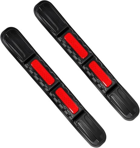 2 PCS Car Bumper Reflective Guard Strips, Anti-collision Safety Warning Before After Bumper Protective Trim, Self-adhesive Bumpers Protector Stickers, for Cars, SUVs, Trucks (Red) in Kuwait