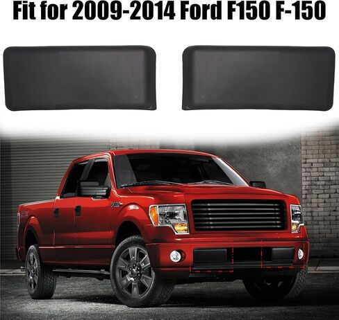 2Pcs Front Bumper Guard Pad Insert Caps Compatible with Ford F-150 2009-2014 and Lincoln Mark LT 2010-2014, Replace# 9L3Z17E810B 9L3Z17E811B Left Driver & Right Passenger Side in Saudi Arabia