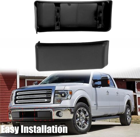 2Pcs Front Bumper Guard Pad Insert Caps Compatible with Ford F-150 2009-2014 and Lincoln Mark LT 2010-2014, Replace# 9L3Z17E810B 9L3Z17E811B Left Driver & Right Passenger Side in Saudi Arabia