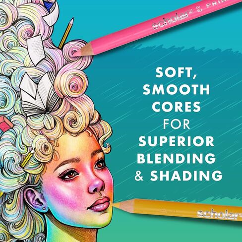 Prismacolor Scholar Colored Pencils, Assorted Colors, 60 Count - Perfect for Sketching, Drawing, Coloring in Kuwait