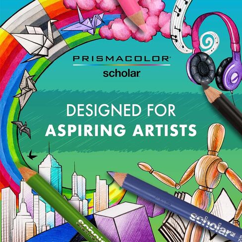 Prismacolor Scholar Colored Pencils, Assorted Colors, 60 Count - Perfect for Sketching, Drawing, Coloring in Kuwait