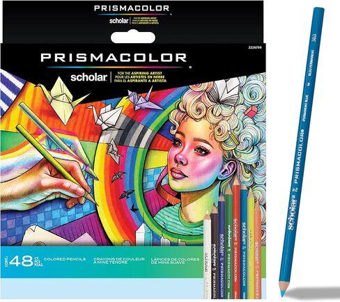 Prismacolor Scholar Colored Pencils, Assorted Colors, 60 Count - Perfect for Sketching, Drawing, Coloring in Kuwait