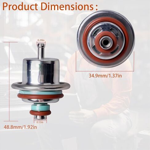 Fuel Injection Pressure Regulator 3.5BAR Kit with Clip, Replaces PR287 88894360 89017382, for Chevy Silverado/GMC Sierra 1500, Suburban/Tahoe/Yukon XL 2002-2005 in Saudi Arabia