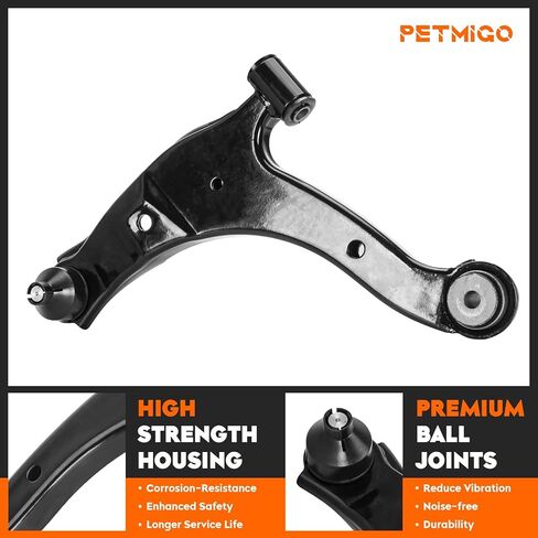 Front Suspension Lower Control Arms with Ball Joint Kit for Chrysler PT Cruiser 2001-2010, for Dodge Neon 2000-2005, for Plymouth Neon 2000-2001, K620009 K620010 K7348 (4Pc) in Kuwait
