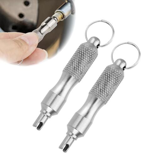 2 PCS Valve Stem Removal Tool & Valve Core Tool - Stainless Steel Tire Valve Stem Tool Portable Valves Core Disassembly and Repair Tools for Bicycle Car Motorcycle Repair Install Accessory in Saudi Arabia