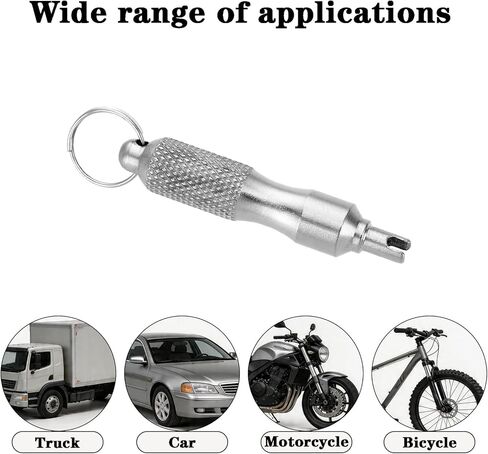 2 PCS Valve Stem Removal Tool & Valve Core Tool - Stainless Steel Tire Valve Stem Tool Portable Valves Core Disassembly and Repair Tools for Bicycle Car Motorcycle Repair Install Accessory in Saudi Arabia