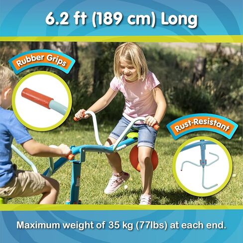 Spiro Seesaw Sit and Spin Teeter Totter with 360 Spin Kids Outdoor Play Equipment for Backyard, Playground, or Indoor Fun Boys and Girls Ages 3-10 in Saudi Arabia