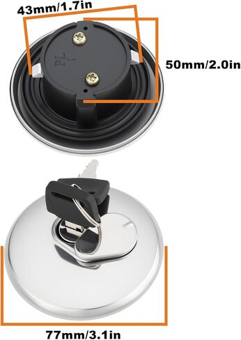 Motorcycle Fuel Tank Cap with 2 Keys Compatible with Suzuki GS500 GSX600F GSX750F Compatible with Katana 600 750 Model in Kuwait