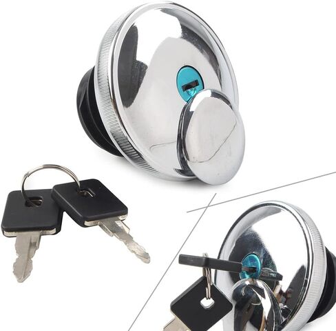 Three T FSFY Fuel Gas Cap Lock with keys Fits for Harley Sportster 883 1986-2019, CHROME in Kuwait