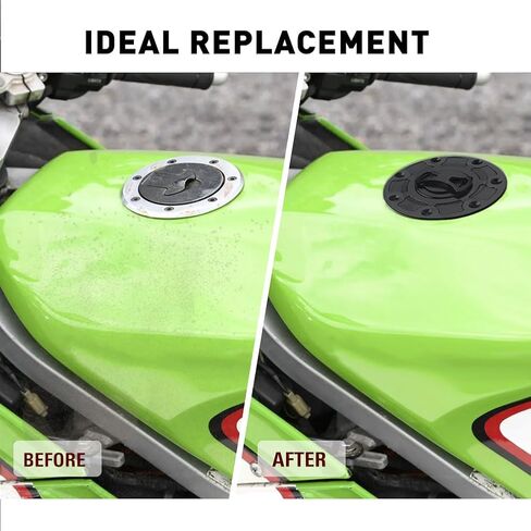 غطاء غطاء خزان الغاز ثلاثي T 7 فتحات بدون مفتاح لـ Kawasaki Ninja ZX-6 ZX6E ZX6R، ZX-7 ZX7R، ZX-9 ZX9R 1984,1994-1999، ZX-11، Ninja 250 250R، Ninja 500 500R، ZG1000 Concours، أخضر in Kuwait