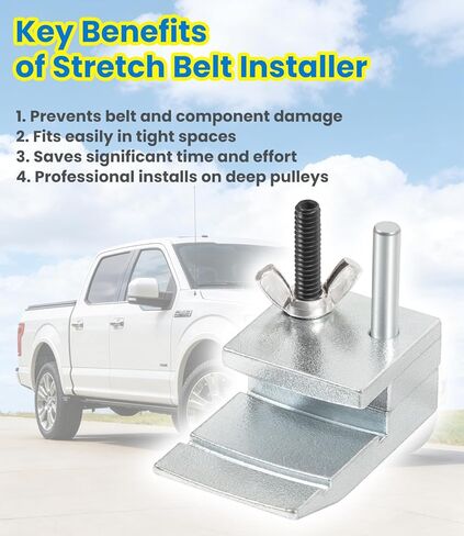 59350 Stretch Belt Installer for Extra-Deep Double Pulleys, Compatible with Ford 3.5L 3.7L V6 & GM 5.3L 6.2L V8 Engines - Professional Main Drive Belt Installation Tool Replaces 59560 in Saudi Arabia