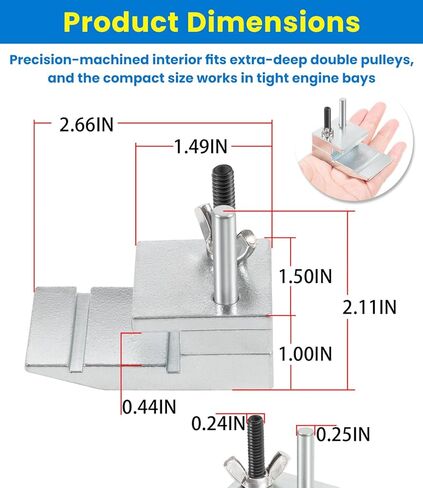 59350 Stretch Belt Installer for Extra-Deep Double Pulleys, Compatible with Ford 3.5L 3.7L V6 & GM 5.3L 6.2L V8 Engines - Professional Main Drive Belt Installation Tool Replaces 59560 in Saudi Arabia