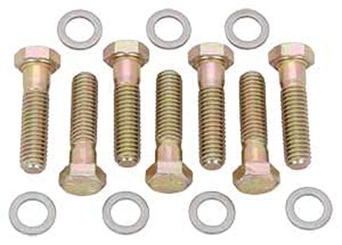 JEGS Automatic Transmission-to-Block Bolt Set | Fits Chevrolet, Buick, Oldsmobile, and Pontiac Powerglide & TH-350 / TH-400 / TH-700-R4 / TH-200-4R Transmissions | Includes 7 Bolts and 7 Washers in Kuwait