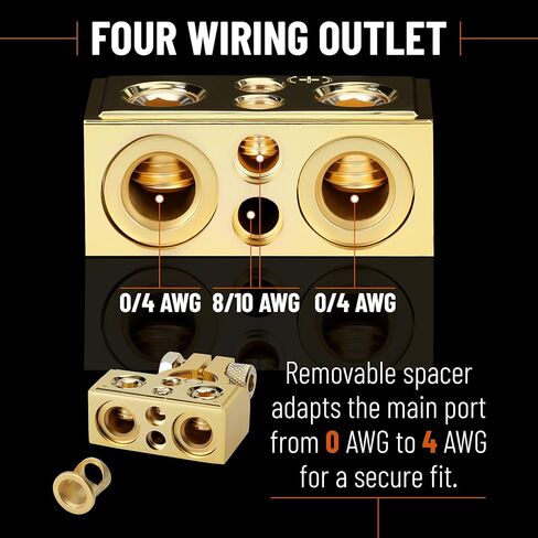 Bates- Battery Terminal Connectors, 2 Pack, 0/2/4/6/8/10 AWG Terminals, Car Battery Terminal, Top Post Multiple Marine, Long Lasting, Easy to Install in Kuwait