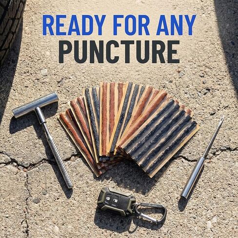 Tire Repair Plugs, Tire Patches Fix a Flat Tire, Heavy Duty Tire Plug, Repair Tubeless Off-Road Tires for Car, RV, SUV, Truck, Motorcycle, Tractor, Mower, Wheelbarrow [Multi-Size: 25Pcs] in Saudi Arabia