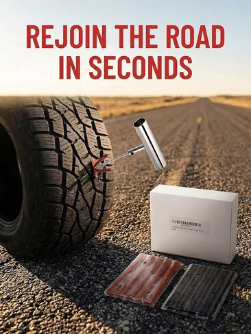 Tire Repair Plugs, Tire Patches Fix a Flat Tire, Heavy Duty Tire Plug, Repair Tubeless Off-Road Tires for Car, RV, SUV, Truck, Motorcycle, Tractor, Mower, Wheelbarrow [Multi-Size: 25Pcs] in Saudi Arabia