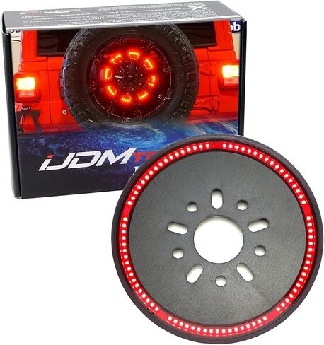 iJDMTOY طراز سيارة السباق ستروب/فلاش خلف الإطار الاحتياطي، مجموعة إضاءة الفرامل الثالثة LED 85 صمام ثنائي متوافقة مع جيب رانجلر JK JL TJ LJ YJ CJ (جميع الموديلات) in Kuwait