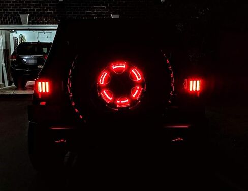 iJDMTOY طراز سيارة السباق ستروب/فلاش خلف الإطار الاحتياطي، مجموعة إضاءة الفرامل الثالثة LED 85 صمام ثنائي متوافقة مع جيب رانجلر JK JL TJ LJ YJ CJ (جميع الموديلات) in Kuwait