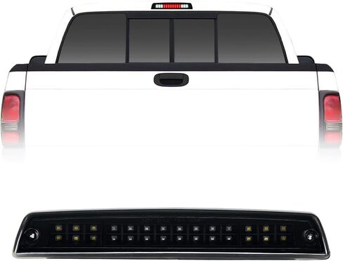 Third Brake Light LED with Dual-Row Leds for 1994-2001 Dodge Ram 1500, High Mount Rear Brake Lighis Assembly for 1994-2002 Ram 2500 3500, Waterproof Center CabCargo Lamp Stop Light (Black) in Saudi Arabia