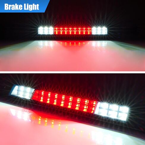Third Brake Light LED with Dual-Row Leds for 1994-2001 Dodge Ram 1500, High Mount Rear Brake Lighis Assembly for 1994-2002 Ram 2500 3500, Waterproof Center CabCargo Lamp Stop Light (Black) in Saudi Arabia