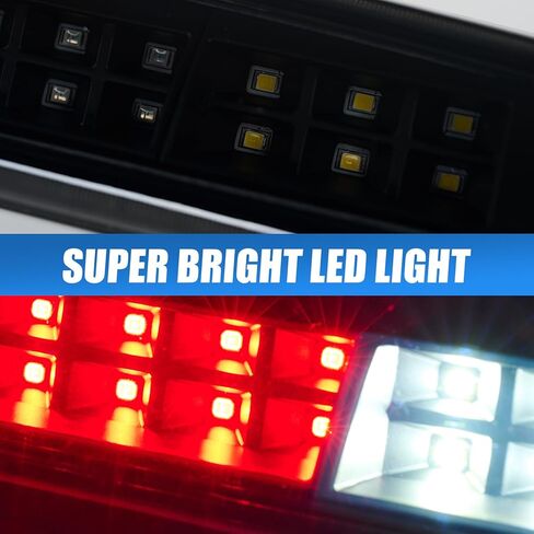 Third Brake Light LED with Dual-Row Leds for 1994-2001 Dodge Ram 1500, High Mount Rear Brake Lighis Assembly for 1994-2002 Ram 2500 3500, Waterproof Center CabCargo Lamp Stop Light (Black) in Saudi Arabia