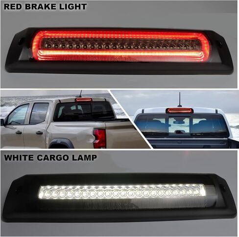 High Mount Stop Lights LED Third Brake Light Assemblies Compatible with Chevy Colorado/GMC Canyon 2015-2023 Rear Center LED 3rd Brake light Replacement (Smoke Lens) in Kuwait