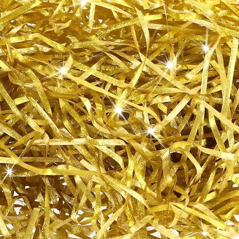 Metallic Shred Gift Basket Filler – Shiny Foil Paper Shred for Gift Bags Boxes Party Favors Crafts and Event Decorations in Kuwait