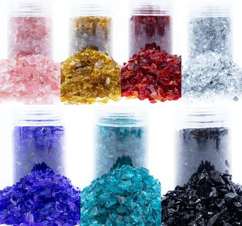 Crushed Glass Glitter Set of 3, Broken Glass Stones, Gravel Rocks Shattered Glass Gems Chips for Resin Art Crafts,Nail Art,Vase Filler,Aquarium,Jewelry Making,1-3mm/450g (Turquoise&Green) in Saudi Arabia