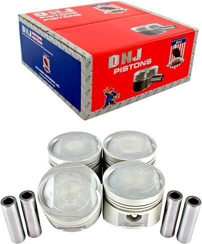 DNJ P108 Piston Set Standard for 1985-1993 Dodge, Eagle, Hyundai, Mitsubishi, Plymouth Colt, Expo, Galant 2.4L L4 8V SOHC 2351cc in Kuwait
