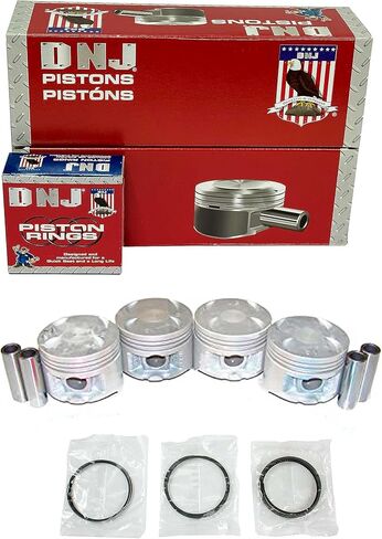 طقم مكبس وحلقة DNJ PRK290 لـ 1988-1995 هوندا سيفيك سيفيك ديل سول CRX 1.5L L4 SOHC 16 فولت، 8 فولت يستنشق بشكل طبيعي D15B2، D15B7، D15B8 in Kuwait