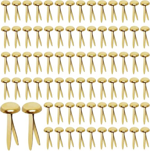 300Pcs Gold Metal Brads, 8×18mm Mini Paper Fasteners, Small Split Pins for DIY Crafts, Paper Projects & Decorative Scrapbooking in Saudi Arabia