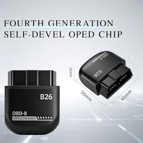 B26 Bluetooth OBD2 Scanner for iOS & Android - Subscription-Free Engine Code Reader, 2026 Upgraded Engine Diagnostic Tool, Reset Check Engine Light for Temporary & Pending Faults in Saudi Arabia