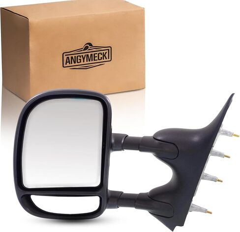Towing Towing Rearview Mirror for Left Driver Side LH For 2002-2014 Ford E-150 E-250 For 2002-2016 Ford E-350 E-450 For 2002-2003 Ford E-550 For 2002-2010 Ford Econoline Manual FO1320238 in Kuwait