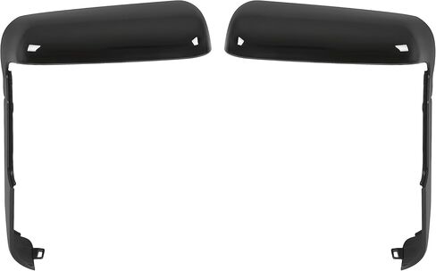 HECASA Pair Tow Mirror Covers Compatible with 2020-2024 Chevy Chevrolet Silverado/GMC Sierra 2500HD 3500HD Front Top Door Mirror Cap Trim Replacement for 84468904 84468910 Plastic(ABS) Painted Black in Kuwait