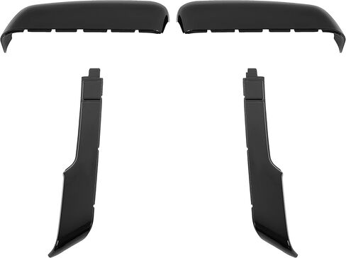 HECASA Pair Tow Mirror Covers Compatible with 2020-2024 Chevy Chevrolet Silverado/GMC Sierra 2500HD 3500HD Front Top Door Mirror Cap Trim Replacement for 84468904 84468910 Plastic(ABS) Painted Black in Kuwait