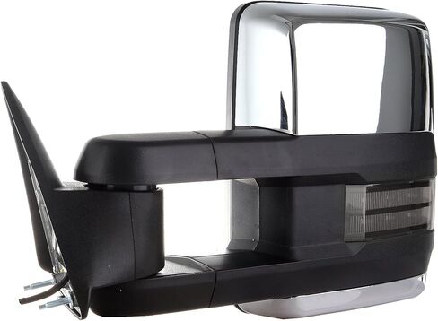Towing Mirrors Power Adjusted LED Turn Signal Chrome(Pair Set)Tow Mirrors Replacement Compatible for 1988-1998 for Chevy for GMC C1500/K1500 1988-2000 for Chevy for GMC C2500/K2500/K3500 in Saudi Arabia