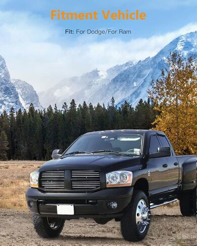 Towing Mirrors Fit 1998-2001 For Dodge For Ram 1500 2500 3500 Truck, Left and Right Side Tow Mirrors with Power Control Heated & Turn Signal Light Chrome Cap in Kuwait