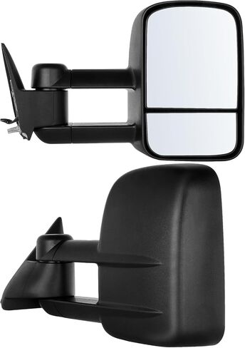 ECCPP Tow Mirrors Fit For 1988-2001 for Chevy for GMC C3500 1992-1999 for Chevy Suburban for GMC Suburban/Yukon Towing Mirrors Power Adjustment No Heated No Light Black Left Side and Right Side in Kuwait