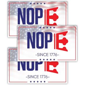 NOP Since 1776 Sticker – 3 Pack (5"x3") | Patriotic Independence Vinyl Decals | Waterproof, All-Weather USA Stickers for Cars, Trucks, Laptops, Water Bottles & Coolers in Saudi Arabia