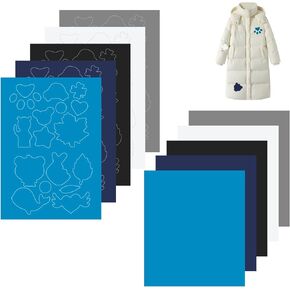 10 Sheets Down Jacket Repair Patch Kit - DIY-Friendly Instant Repair Patches with Customizable Design, Pre-Cut Self-Adhesive Waterproof Ripstop Nylon Fabric for Puffer Jackets, Outdoor Gear, Tents in Kuwait