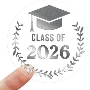 100 Pack Class of 2026 Graduation Stickers, Gold Foil Embossed Graduation Envelope Seals, Metallic Graduation Invitation Stickers for High School & College Graduation Party Favors, 1.5 Inch in Saudi Arabia