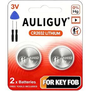 استبدال بطاريات Key Fob CR2032 لسلاسل مفاتيح السيارة - ملاءمة عالمية - يتضمن دليل التثبيت (عبوتان) in Kuwait