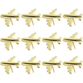 Small Metal Airplane Push Pins,Gold Aircraft Pushpin,Decorative Plane Pin,Thumb Tacks for Bulletin Cork Board Office School Supplies,Fun Shaped Thumbtacks for DIY/Home/Office (12*Gold+12*Silver) in Kuwait
