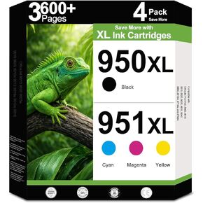 950XL 951XL Combo Compatible for HP 950 951 XL Ink Cartridge Work for OfficeJet Pro 8640 8660 8100 8110 8600 8610 8615 8620 8625 8630 Printers with V27.2.1 Chip ( 4-Pack Black, Cyan, Magenta, Yellow ) in Saudi Arabia
