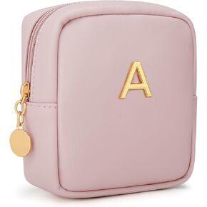 CLOUDWINGS Personalized Birthday Gifts for Women - Initial Makeup Bag Set Travel Toiletry Bag Cosmetic Bags Soft Waterproof PU Leather Makeup Pouch Travel Essentials in Saudi Arabia
