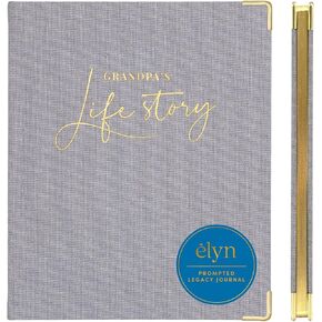 Elyn Mom's Life Story Journal, Legacy Journal with 120+ Guided Prompts, Meaningful Gift for Mom to Share Memories, Personalized Gift for Mother's Day, Birthday & Christmas (Light Blue) in Saudi Arabia