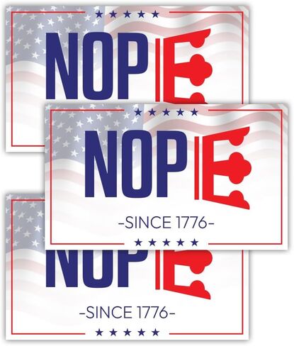 NOP Since 1776 Sticker – 3 Pack (5"x3") | Patriotic Independence Vinyl Decals | Waterproof, All-Weather USA Stickers for Cars, Trucks, Laptops, Water Bottles & Coolers in Saudi Arabia