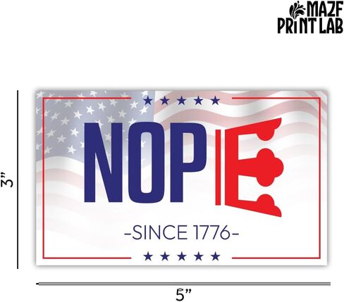 NOP Since 1776 Sticker – 3 Pack (5"x3") | Patriotic Independence Vinyl Decals | Waterproof, All-Weather USA Stickers for Cars, Trucks, Laptops, Water Bottles & Coolers in Saudi Arabia