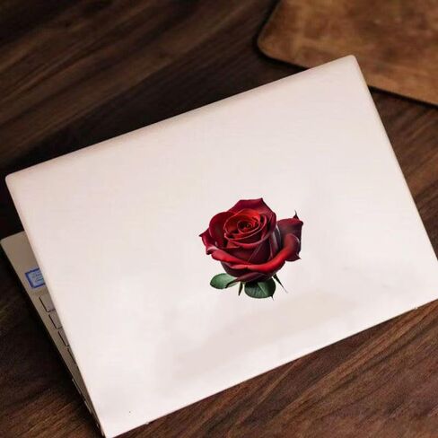 Decorative Red Rose A Edition 3D Stickers 2-Piece Suitable for car Body Windows Bumpers laptops Luggage Furniture and Wall Decoration Stickers #3A-10 in Saudi Arabia