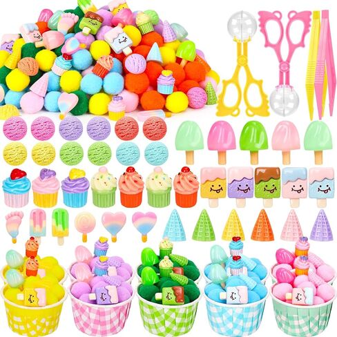 256Pcs Space Sensory Bin Filler-Outer Space Fine Motor Sensory Bin Items with Pom Poms Astronauts Planet Resin for Summer Counting Sorting Training Decor in Saudi Arabia